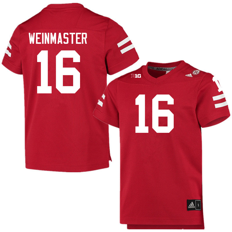 Men #16 Zach Weinmaster Nebraska Cornhuskers College Football Jerseys Sale-Scarlet